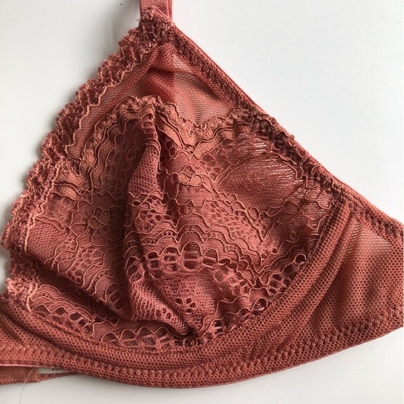 Free People Bra Triangle Lace Copper 32A New - Picture 3 of 7